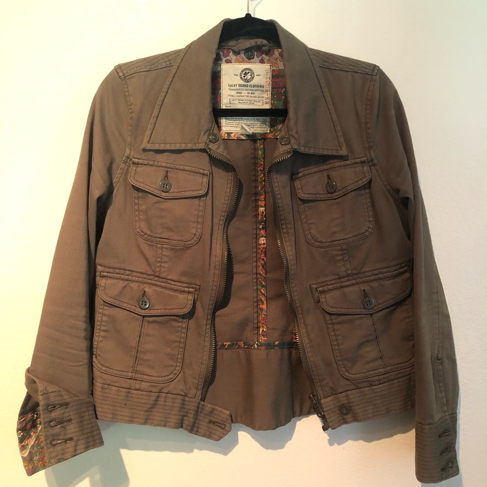 Army Green Utility Jacket Lucky Brand